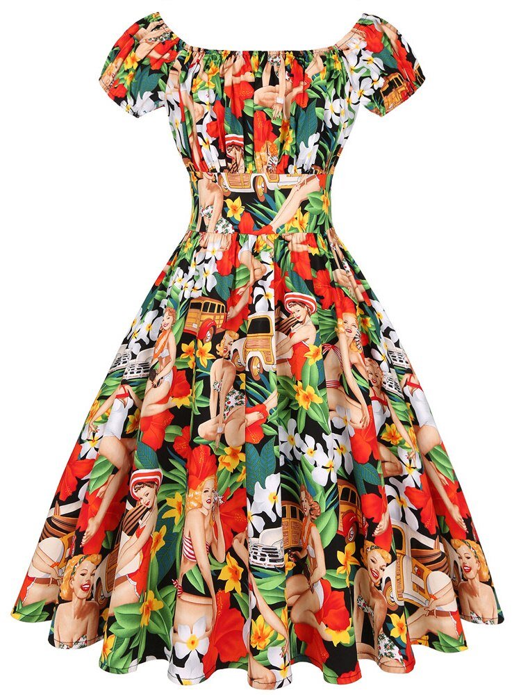 Rockabilly Women Swing Dress - fydaskepas