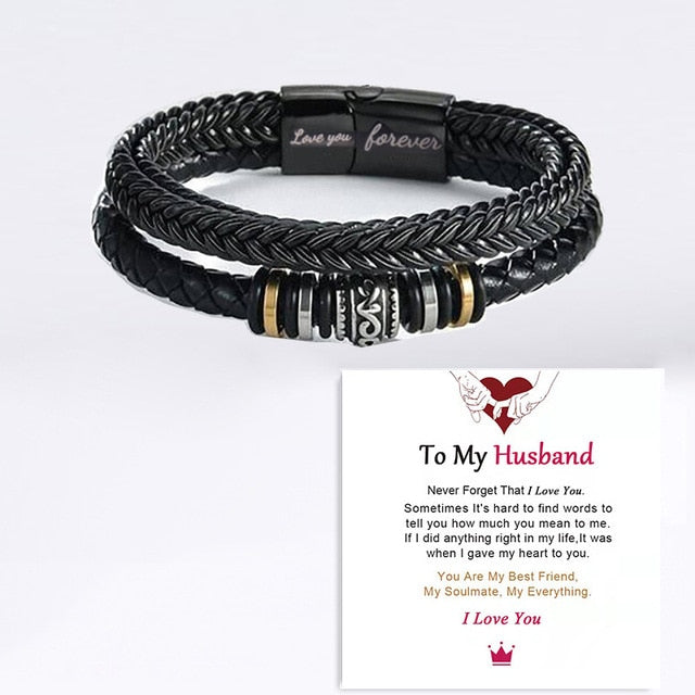 Braided Leather Bracelets for Men - fydaskepas