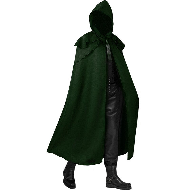 Hooded Solid Loose Men Cloak - fydaskepas