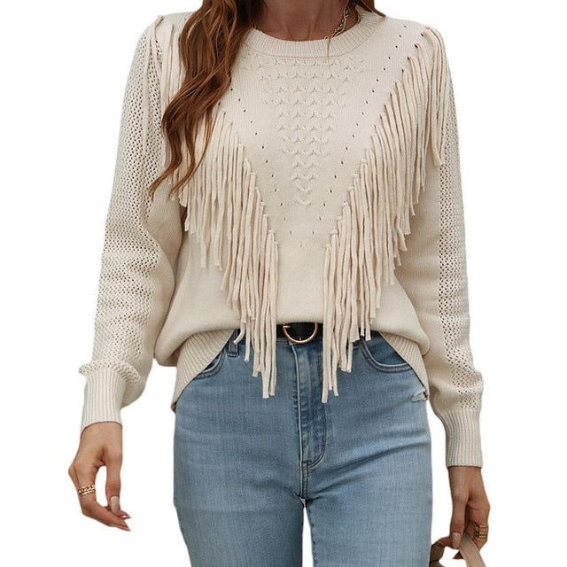 Women Tassels Autumn Sweaters - fydaskepas