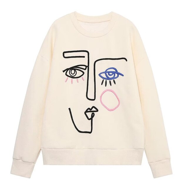 Women Fashion Printing Basic Sweatshirts - fydaskepas