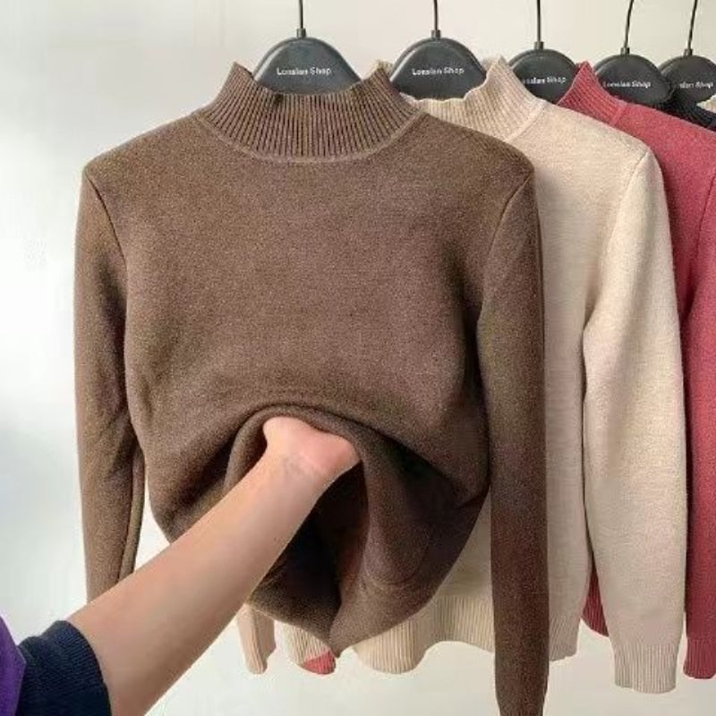 Women Turtleneck Autumn Winter Sweater - fydaskepas