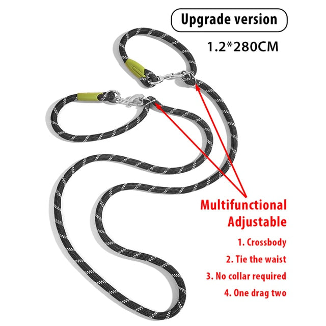 Reflective Nylon Dog Leashes - fydaskepas