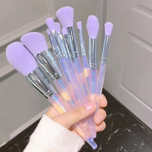Purple Makeup Brush Set - fydaskepas