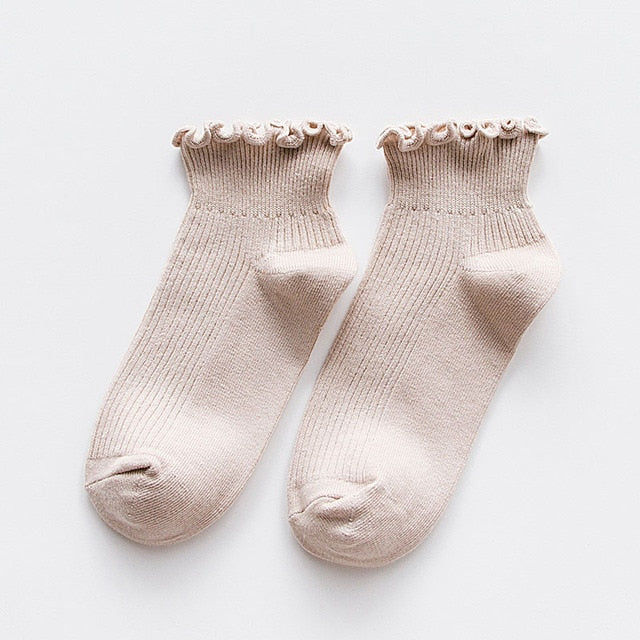 Women Frilly Ruffle Socks Lolita Style - fydaskepas