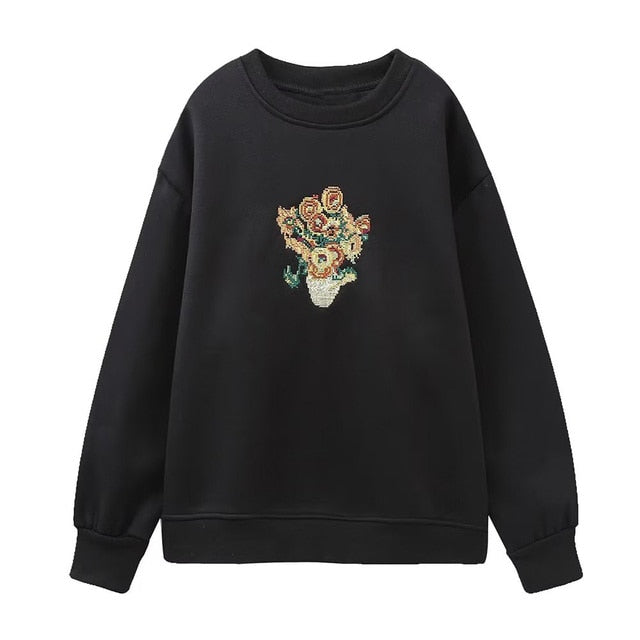 Women Fashion Printing Basic Sweatshirts - fydaskepas