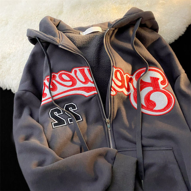 Letter Embroidery Hoodies for Women - fydaskepas