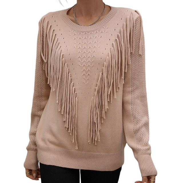 Women Tassels Autumn Sweaters - fydaskepas