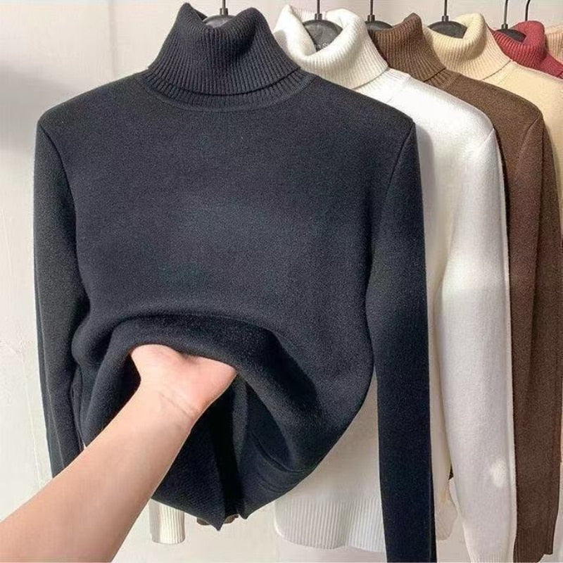 Women Turtleneck Autumn Winter Sweater - fydaskepas