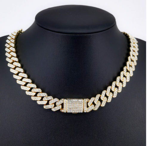 Gold Plated Iced Out Chain for Men and Women - fydaskepas