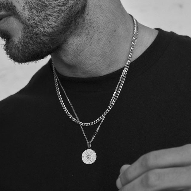 Vnox Layered Necklaces for Men - fydaskepas