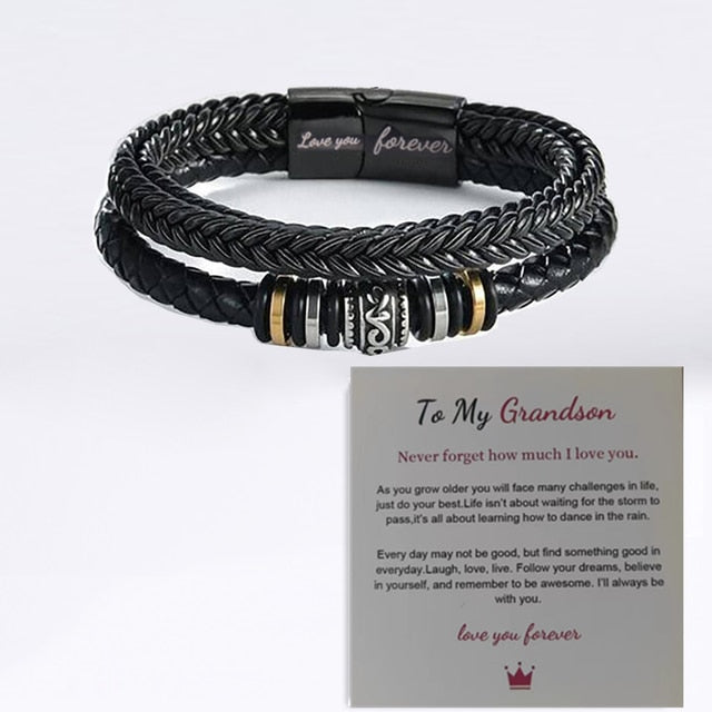 Braided Leather Bracelets for Men - fydaskepas