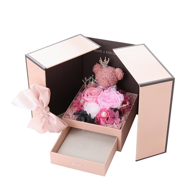 Artificial Flower Jewelry Box - fydaskepas