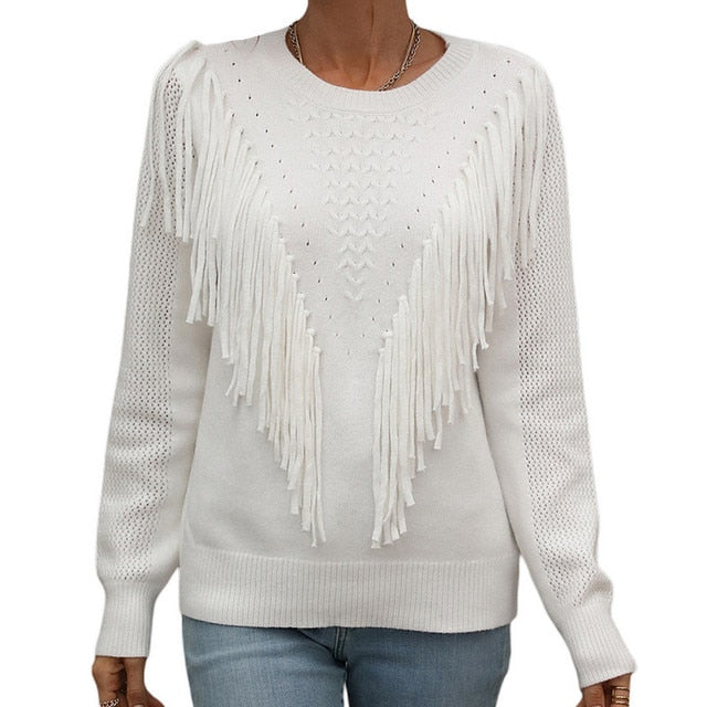 Women Tassels Autumn Sweaters - fydaskepas