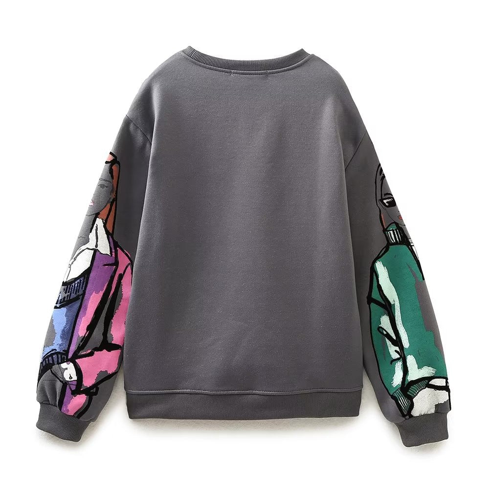 Women Fashion Printing Basic Sweatshirts - fydaskepas