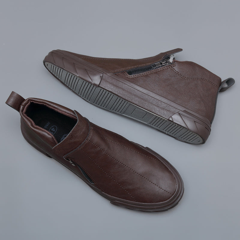 Men Vulcanized Leather Loafer Shoes - fydaskepas