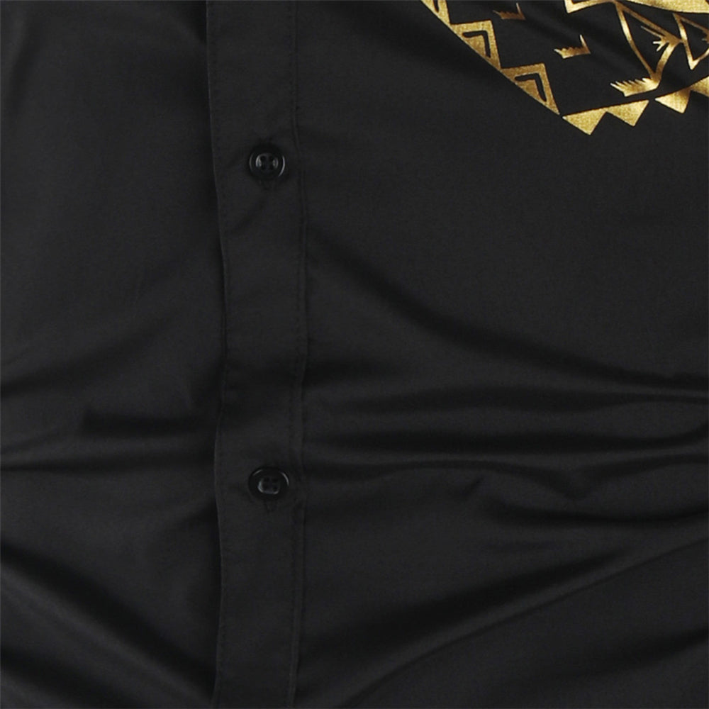 Luxury Gold Black Shirt For Men - fydaskepas