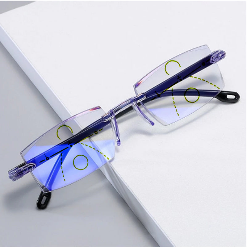 New Diamond-cut Bifocal Progressive Reading Glasses for Men - fydaskepas