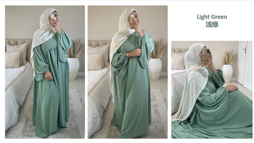 Solid Color Abayas for Women - fydaskepas