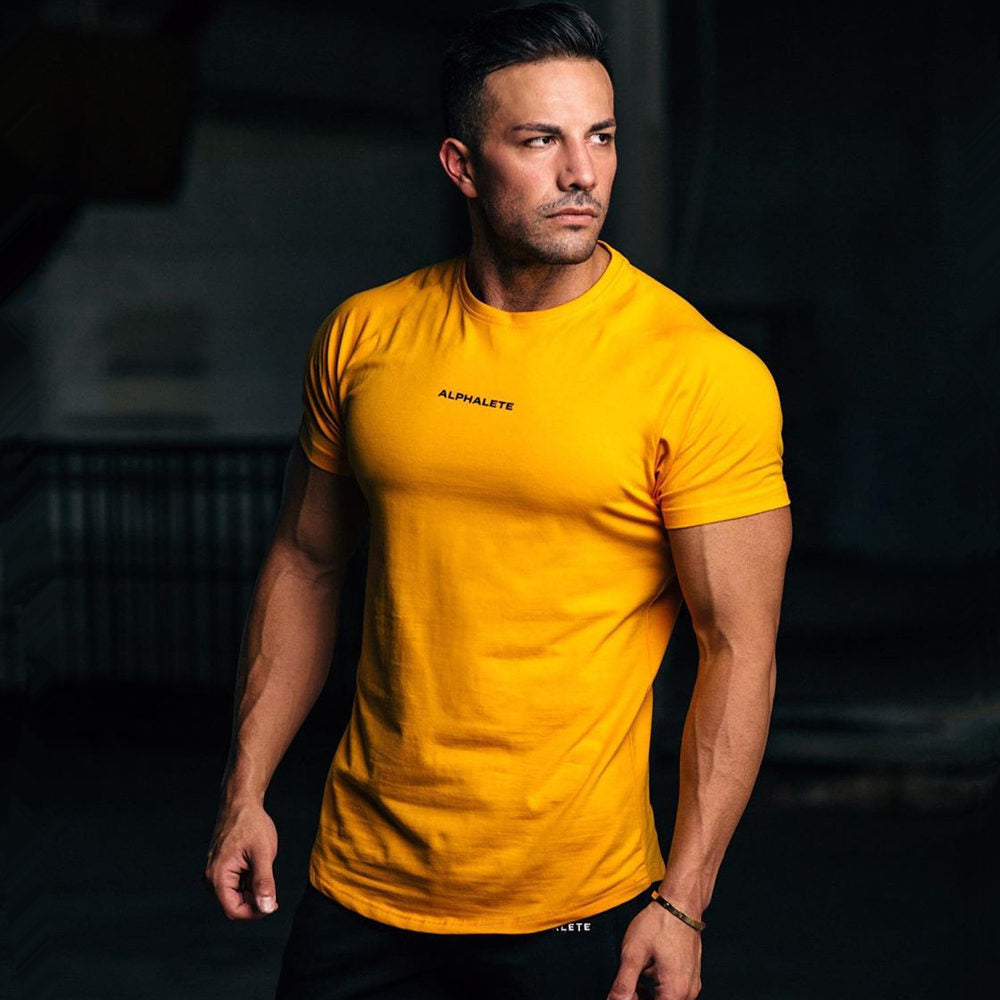 Men Fitted Gym T-Shirt - fydaskepas