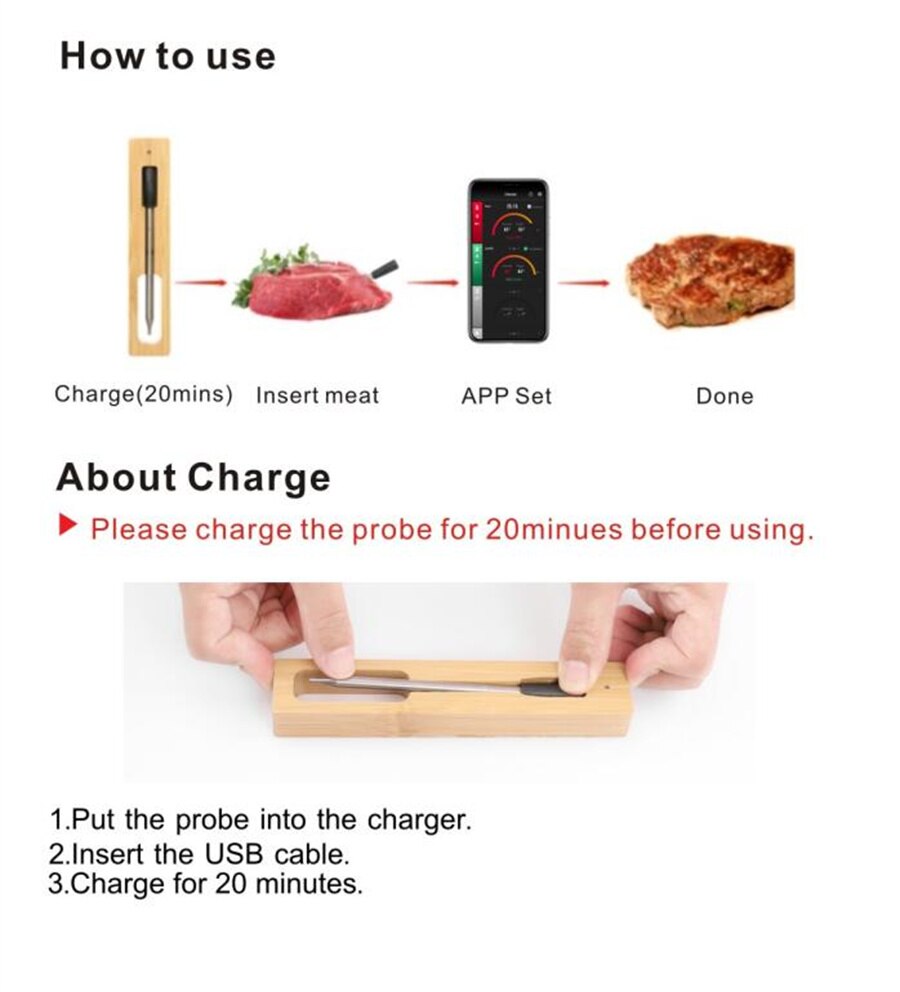 Wireless Kitchen Food Thermometer - fydaskepas