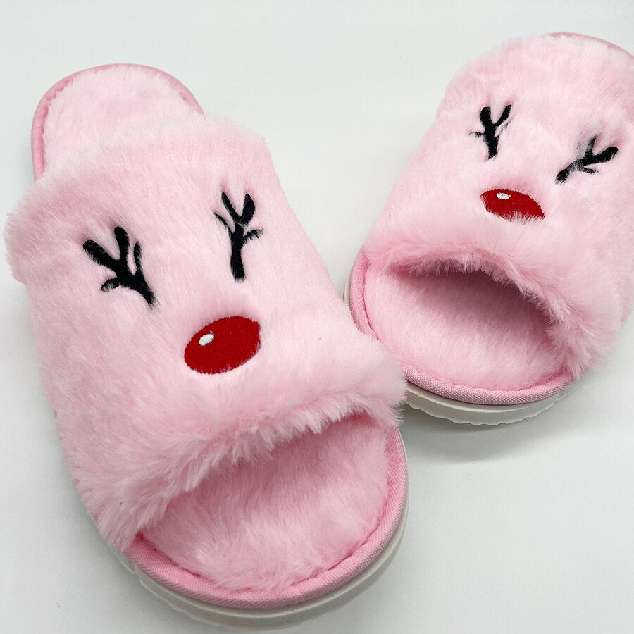 Women Christmas Slippers Plush Shoes - fydaskepas