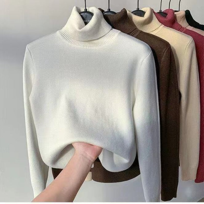 Women Turtleneck Autumn Winter Sweater - fydaskepas