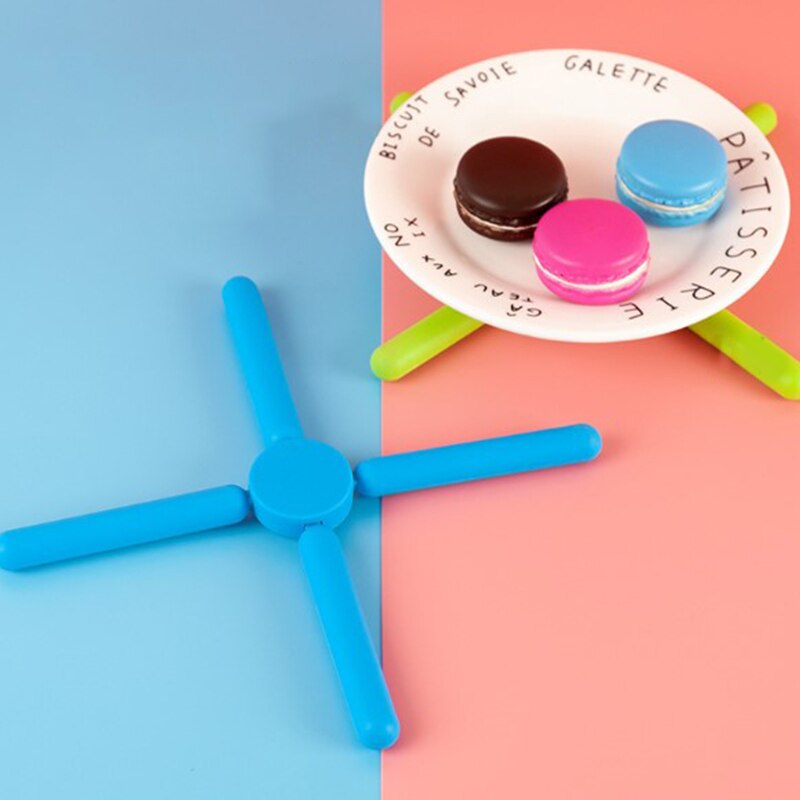 Kitchen Utility Foldable Cross Silicone Trivets - fydaskepas