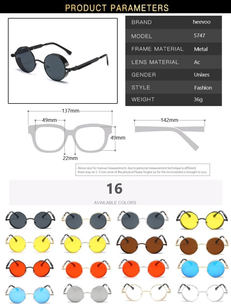 Men and Women Fashion Round Sun Glasses - fydaskepas