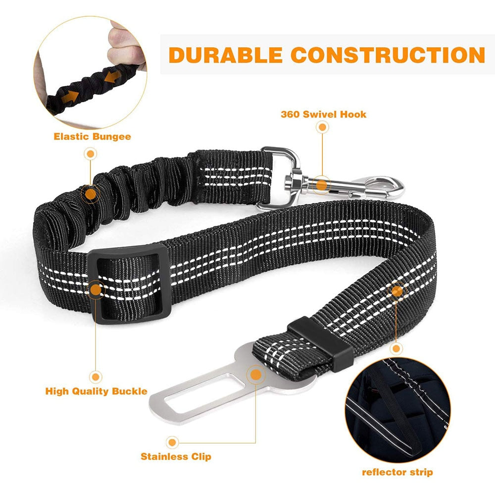 Adjustable Dog Seat Belt - fydaskepas