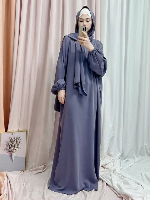 Hooded Abaya Long Dresses Women - fydaskepas