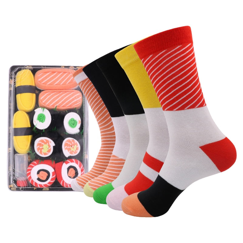 Personalized Pizza Sushi Women Socks - fydaskepas