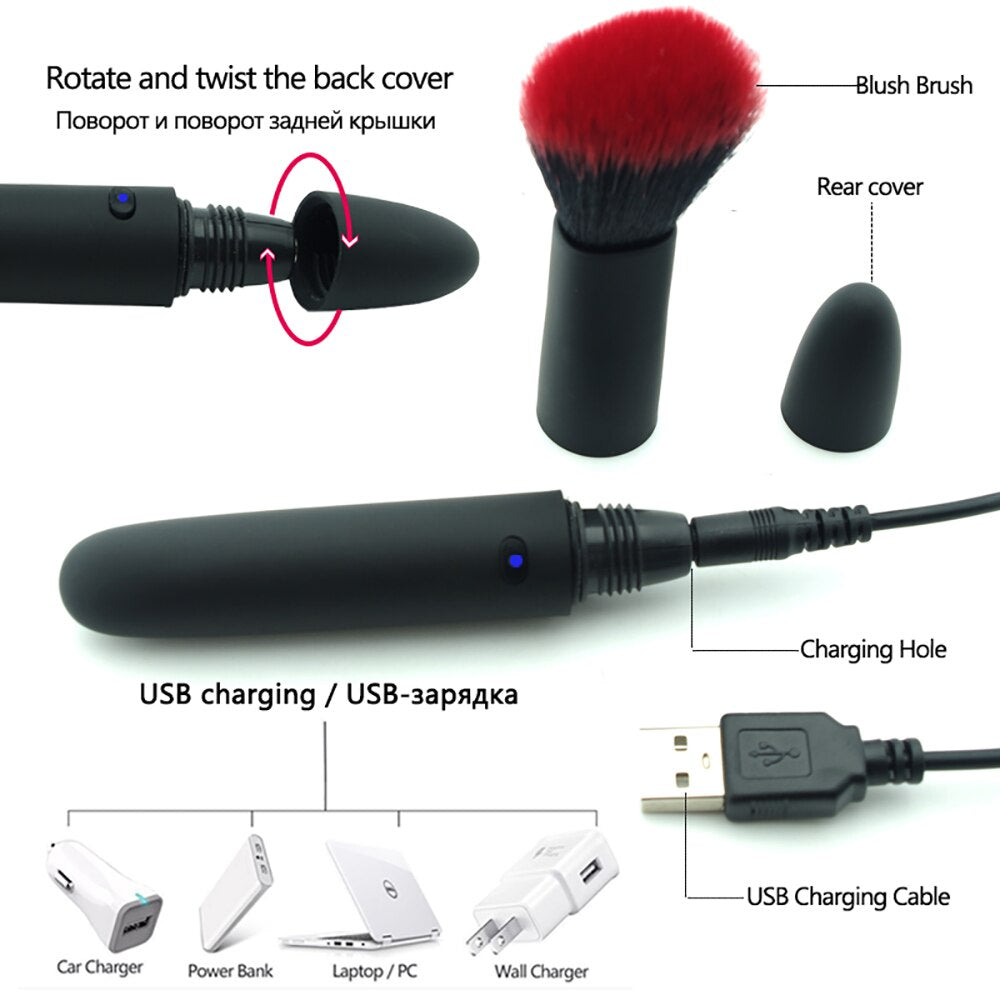 Vibration Clit Bullet Makeup Brush Vibrator - fydaskepas