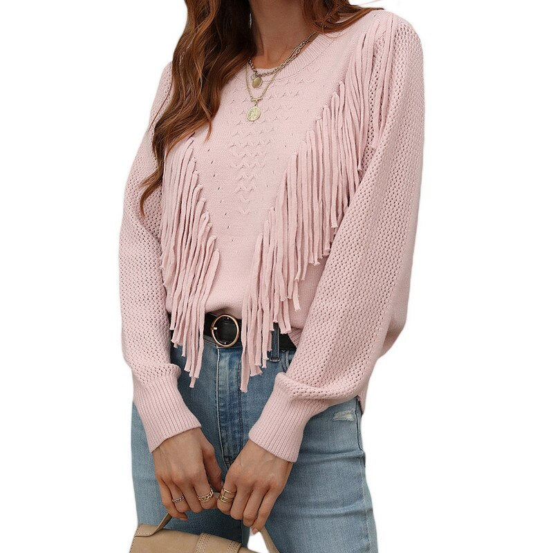 Women Tassels Autumn Sweaters - fydaskepas