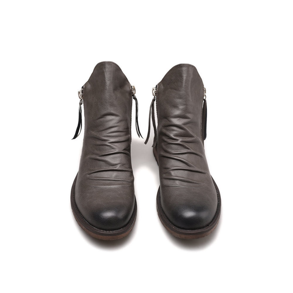 Retro Ankle Non-Slip Leather Boots Men - fydaskepas