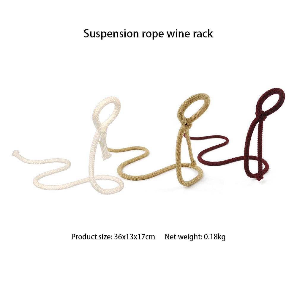 Suspended Rope Wine Bottle Holder - fydaskepas