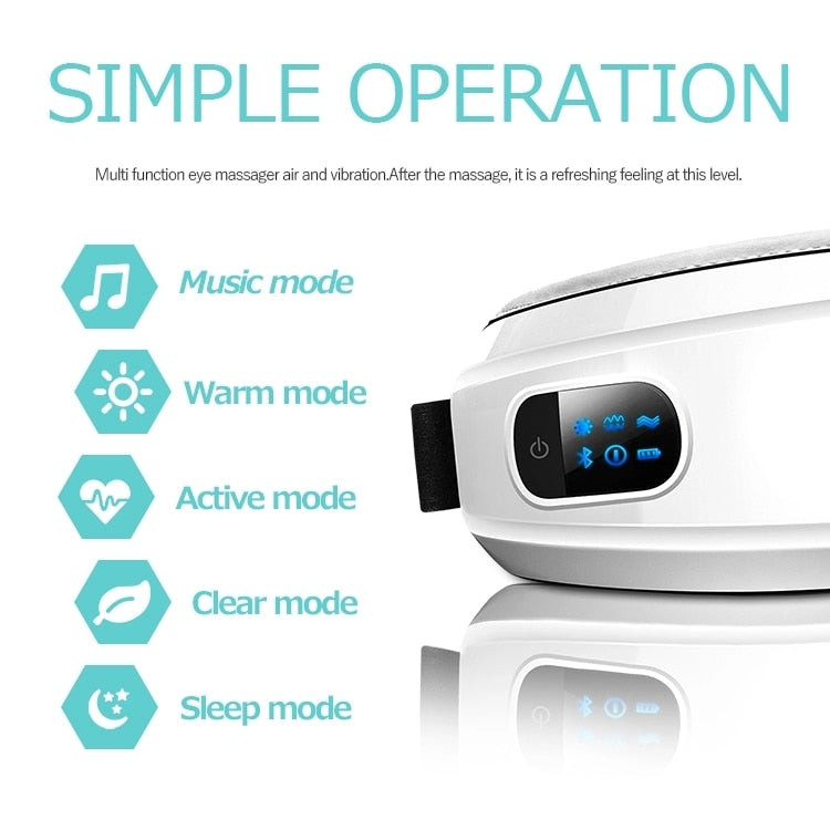 Eyes Mask With Music Airbag Massage - fydaskepas