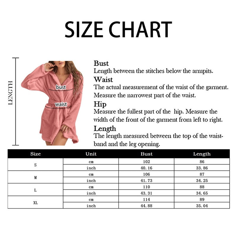 Women Hooded Fleece Bathrobe - fydaskepas