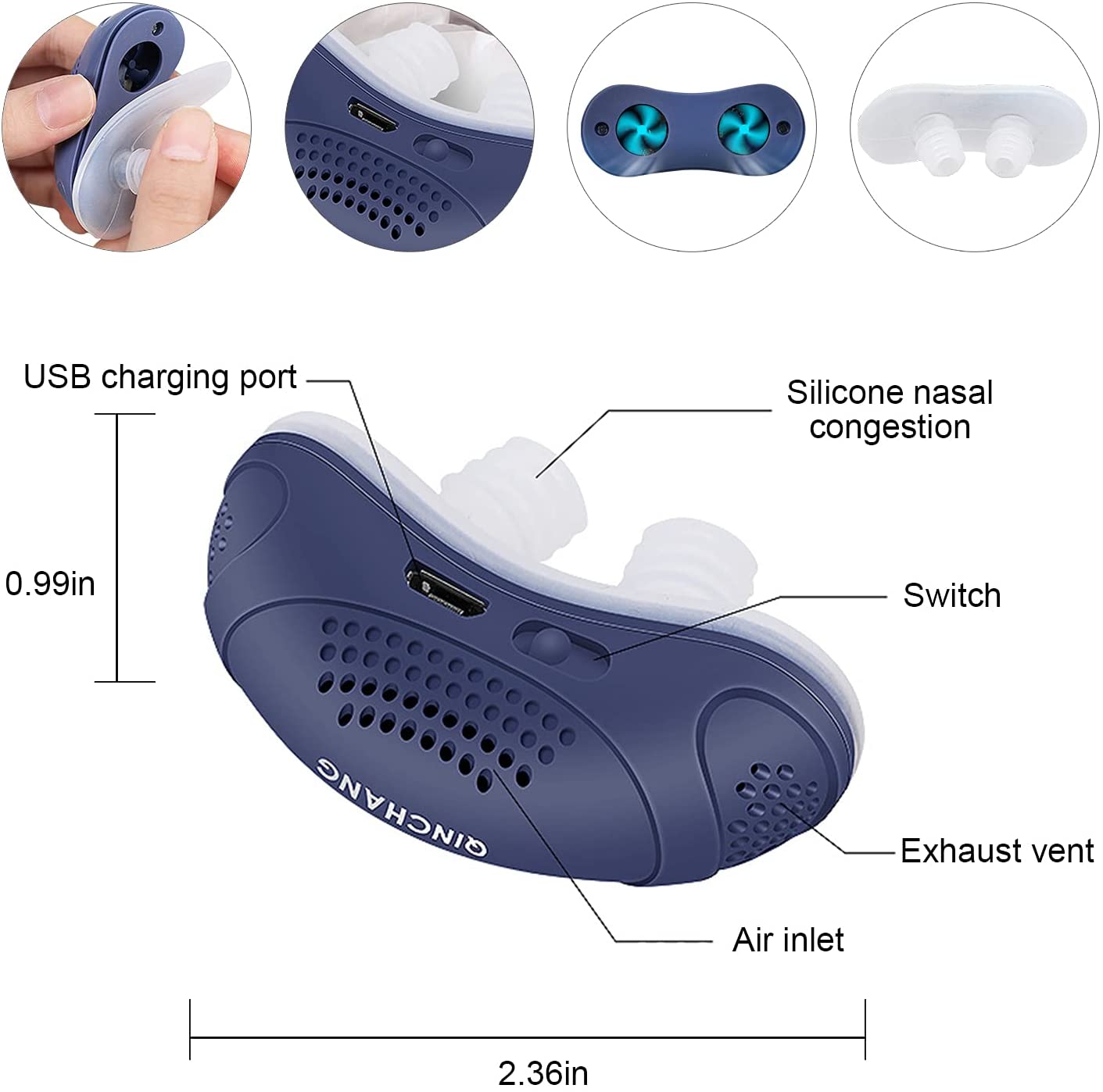 Micro-CPAP Anti Snoring Electronic Device - fydaskepas