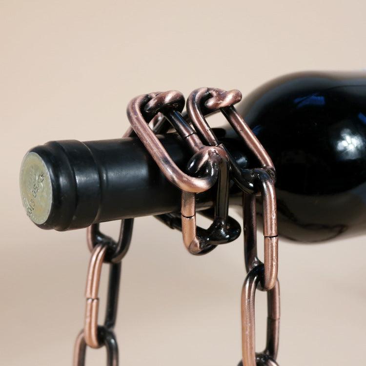 Magic Iron Chain Wine Bottle Holder - fydaskepas