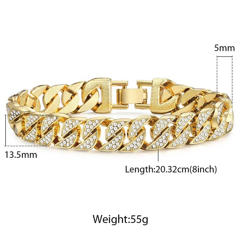 Miami Gold Curb Cuban Bracelet - fydaskepas