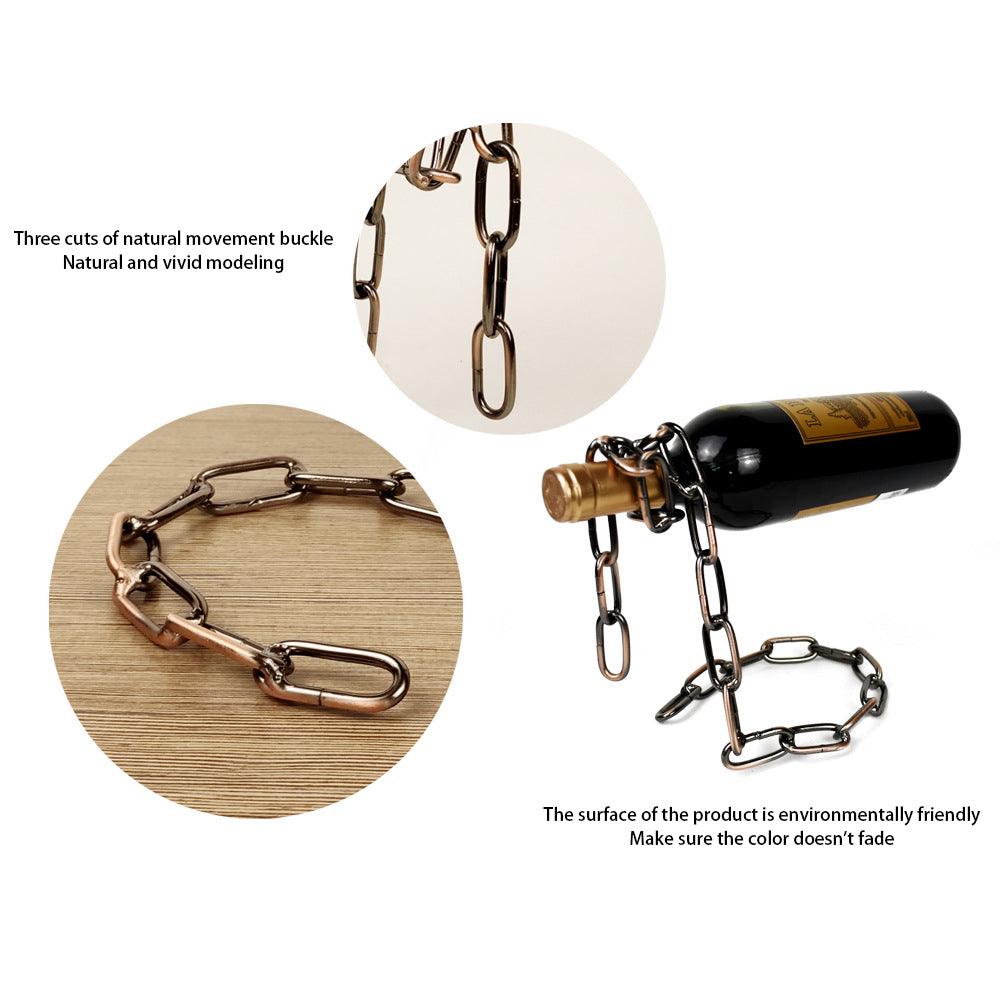 Magic Iron Chain Wine Bottle Holder - fydaskepas