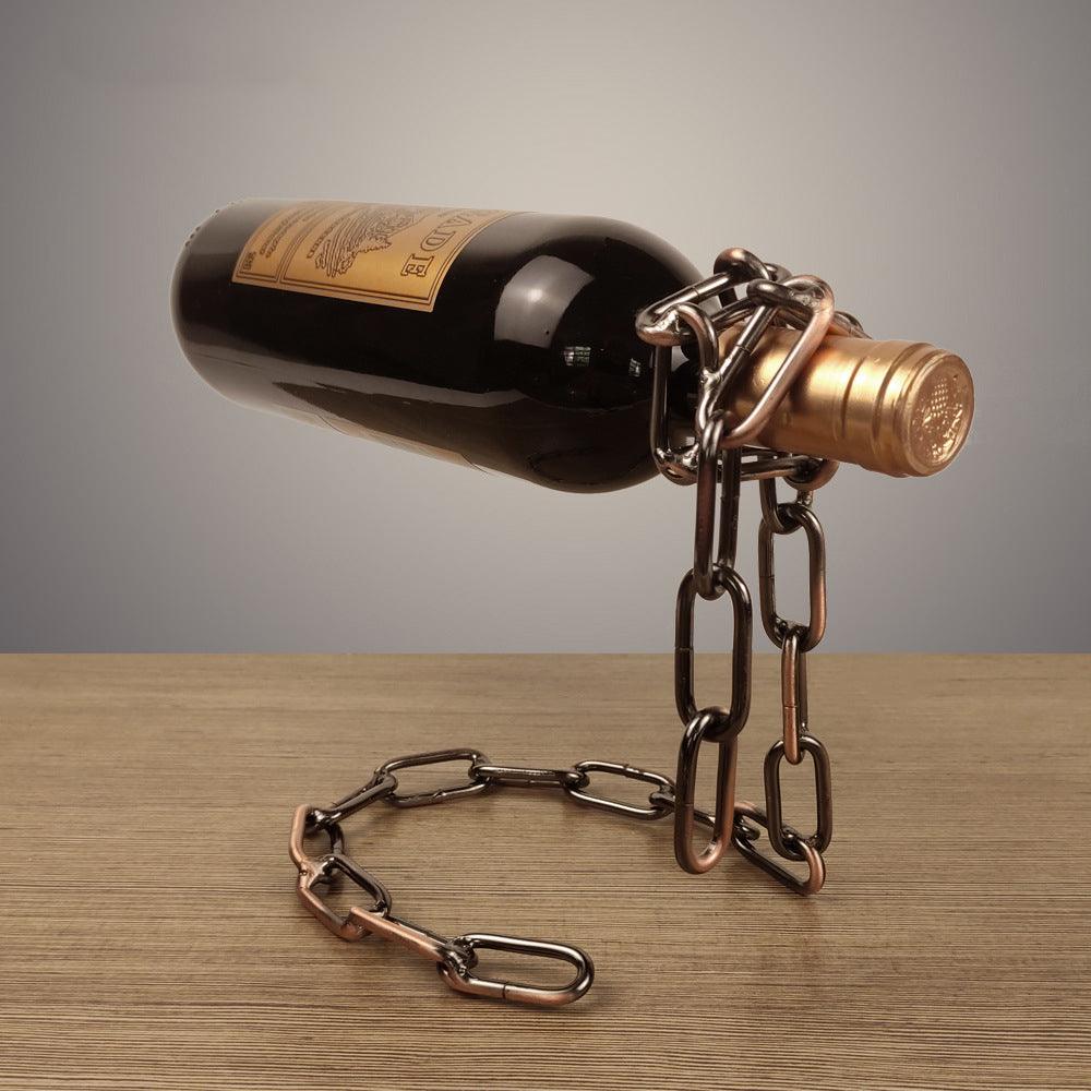 Magic Iron Chain Wine Bottle Holder - fydaskepas