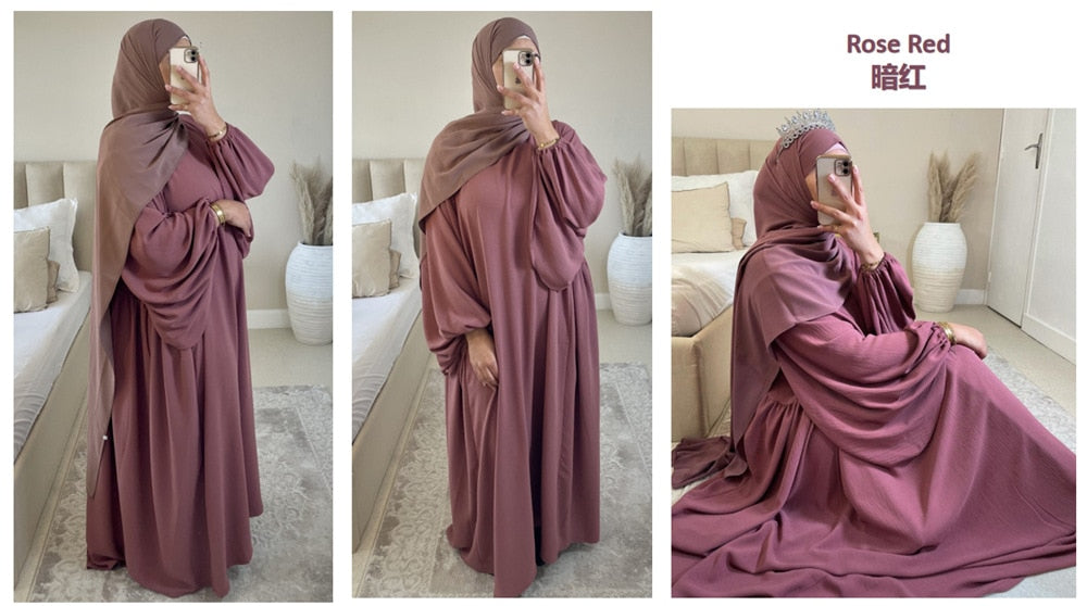 Solid Color Abayas for Women - fydaskepas