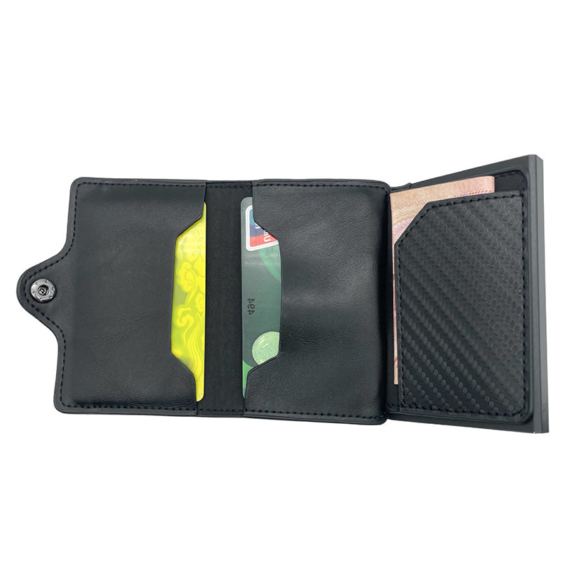 Slim Thin Trifold Men Leather Wallet For Apple AirTags - fydaskepas