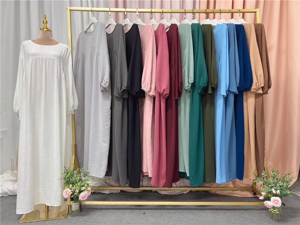 Solid Color Abayas for Women - fydaskepas