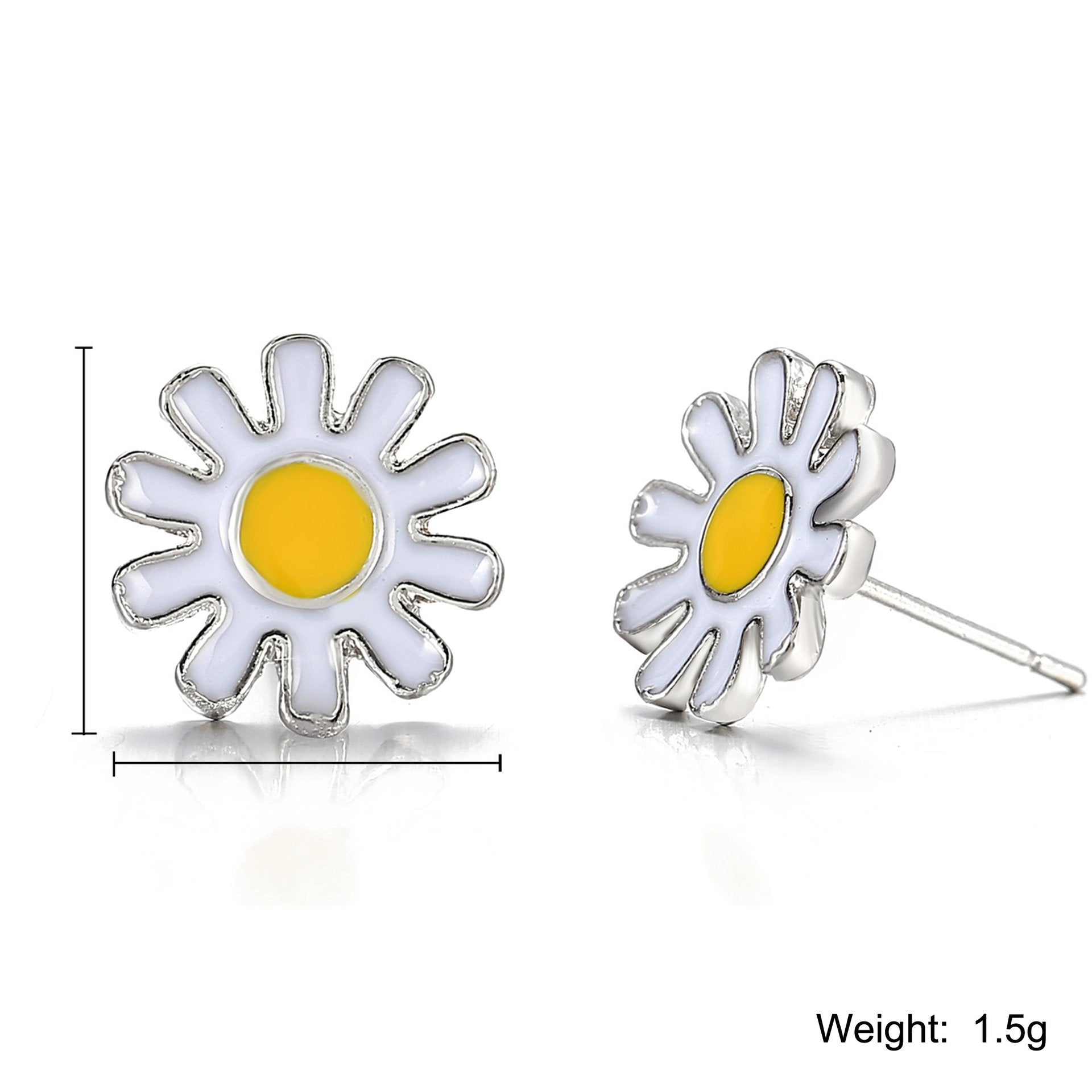 3 Piece Daisy Flower Jewelry Set 18K - fydaskepas