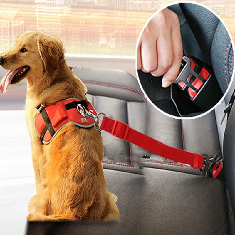 Adjustable Dog Safety Seat Belt - fydaskepas