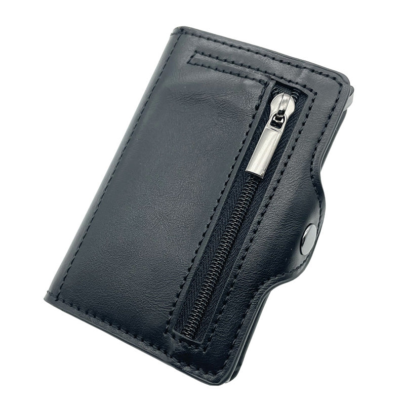 Slim Thin Trifold Men Leather Wallet For Apple AirTags - fydaskepas