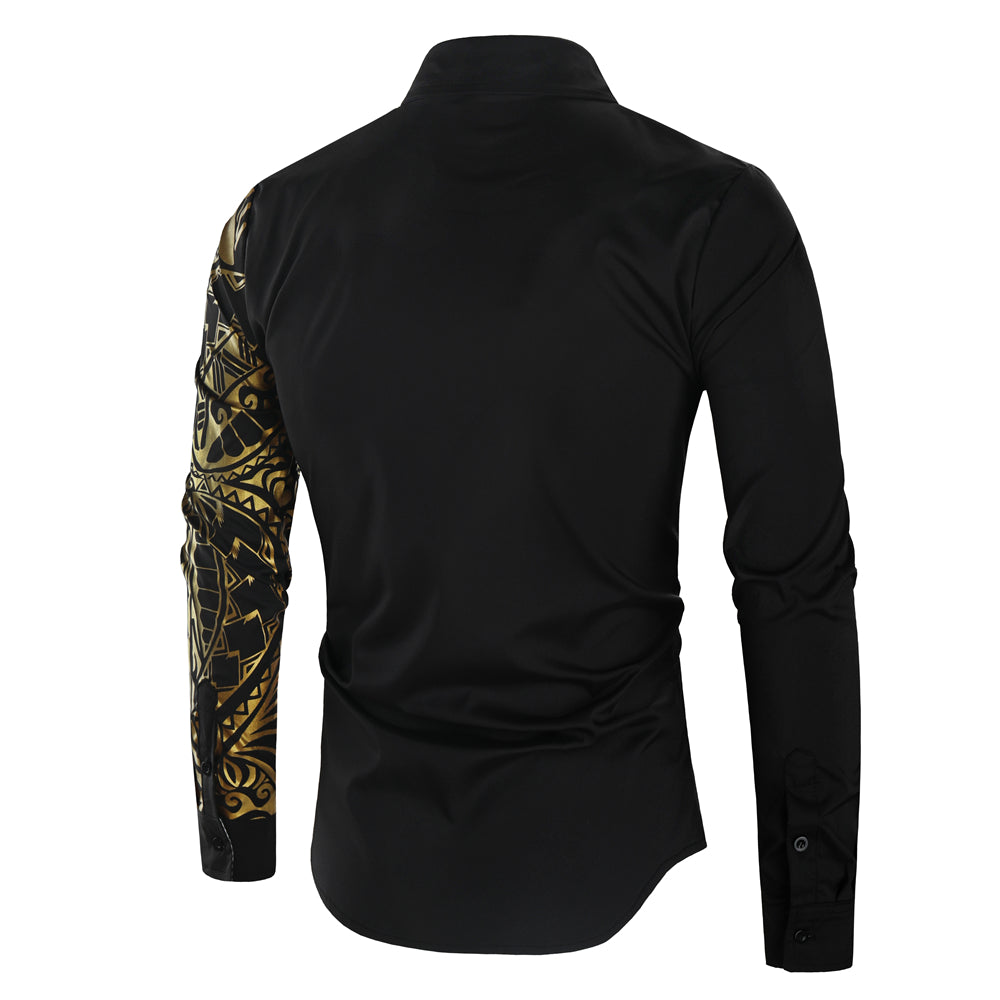 Luxury Gold Black Shirt For Men - fydaskepas